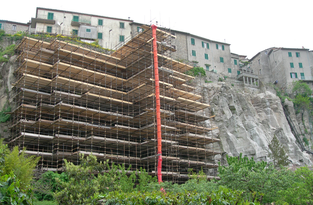 Ponteggio realizzato per la fase 2