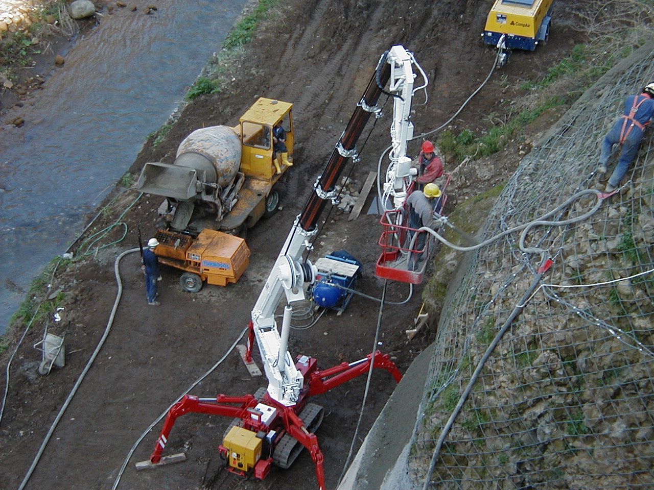 Esecuzione di spritz-beton