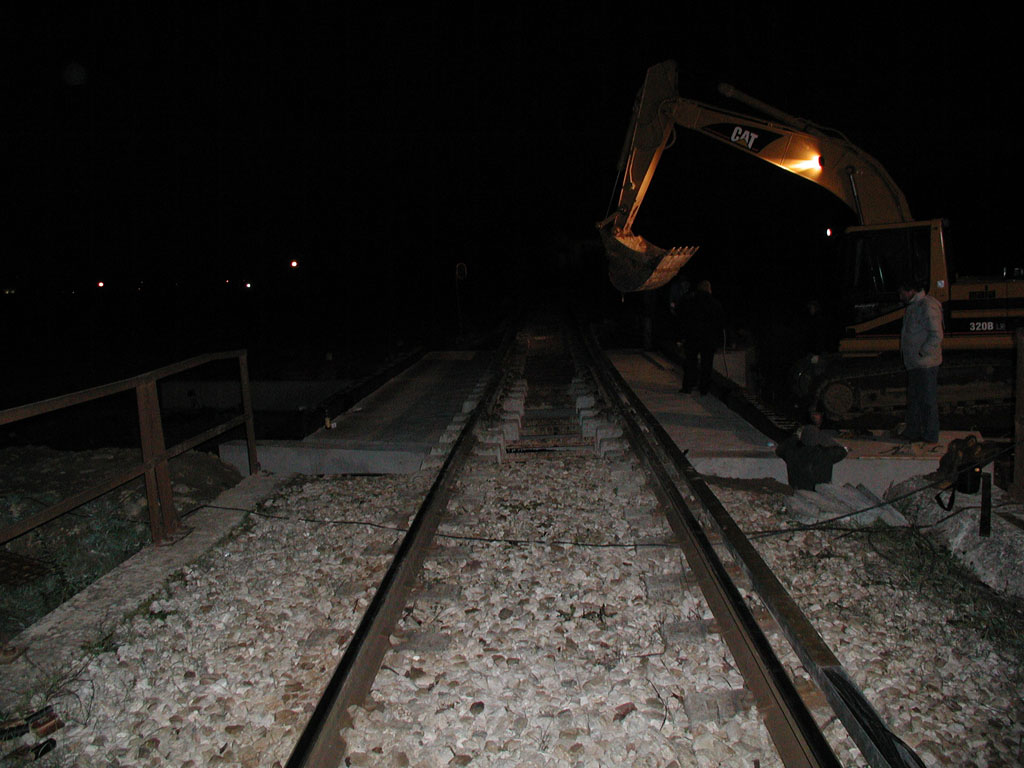 Posa in opera del ballast ferroviario