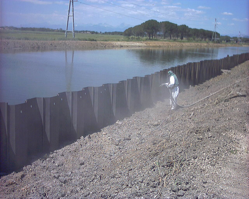 Ripristino di alcuni tratti della protezione delle palancole per attenuare i fenomeni di corrosione